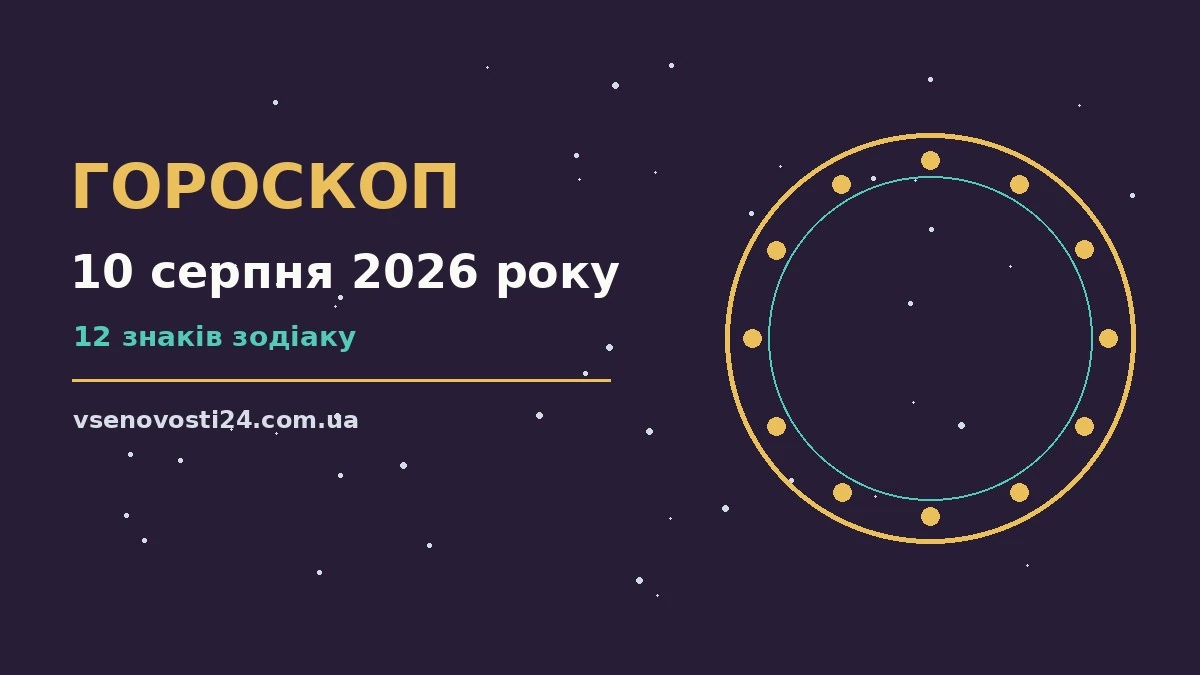 Зоряний гороскоп на 10 серпня 2026 року, планування і важливі справи