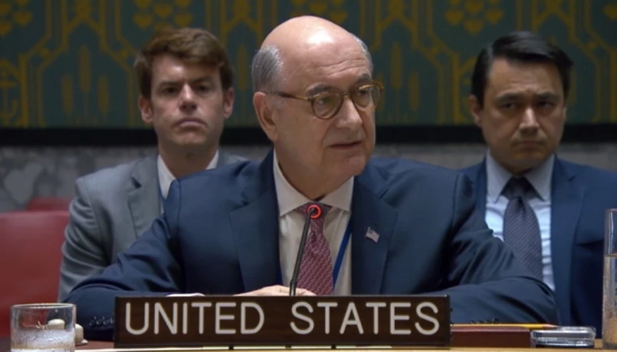 Заступник постійного представника США при ООН Ден Негреа на засіданні Ради Безпеки ООН 24 серпня 2026 року