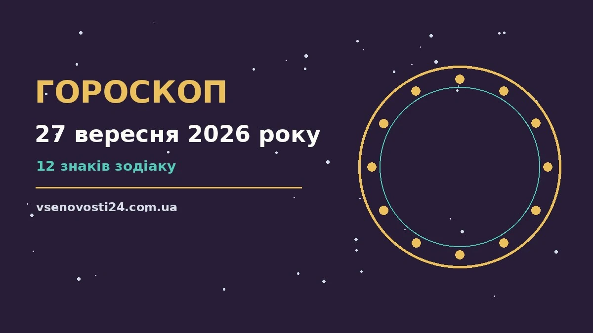 Гороскоп на 27 вересня 2026 року: можливості цього дня для планів і важливих справ