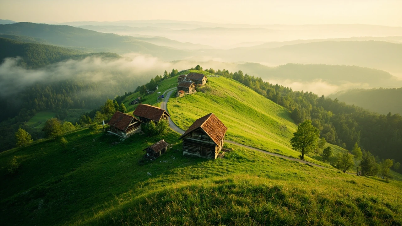 львівська швейцарія — пагорби і село