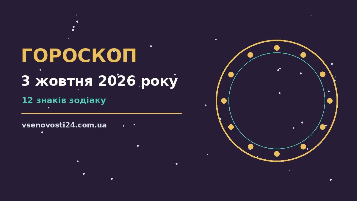 Гороскоп на 3 жовтня 2026 року: можливості цього дня для планів і важливих справ
